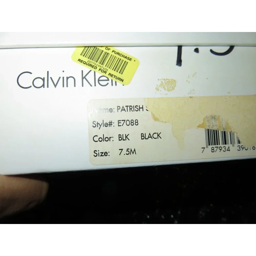 Calvin Klein Patrish Brand New!! Black Italian Leather Caged Heels Pumps sz 7.5